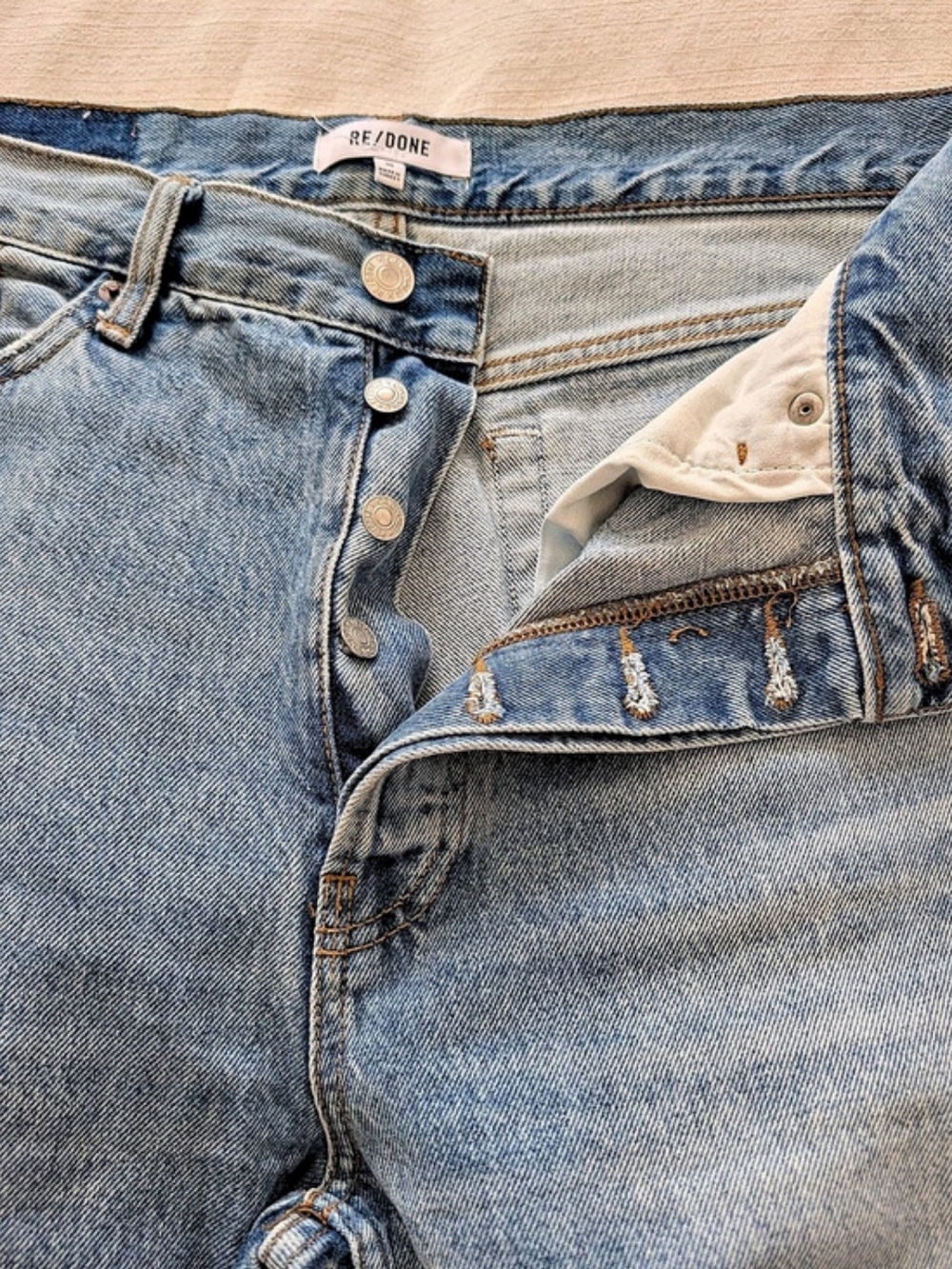 RE/DONE 90s High Rise Loose Jeans Blue Waist 30